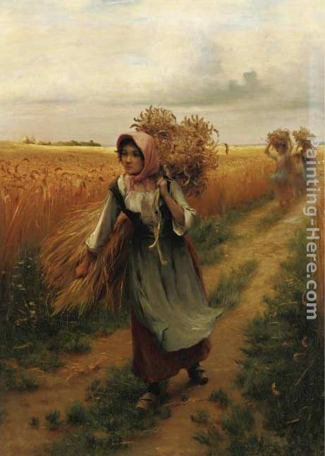 Georges Laugee Bringing in the Harvest